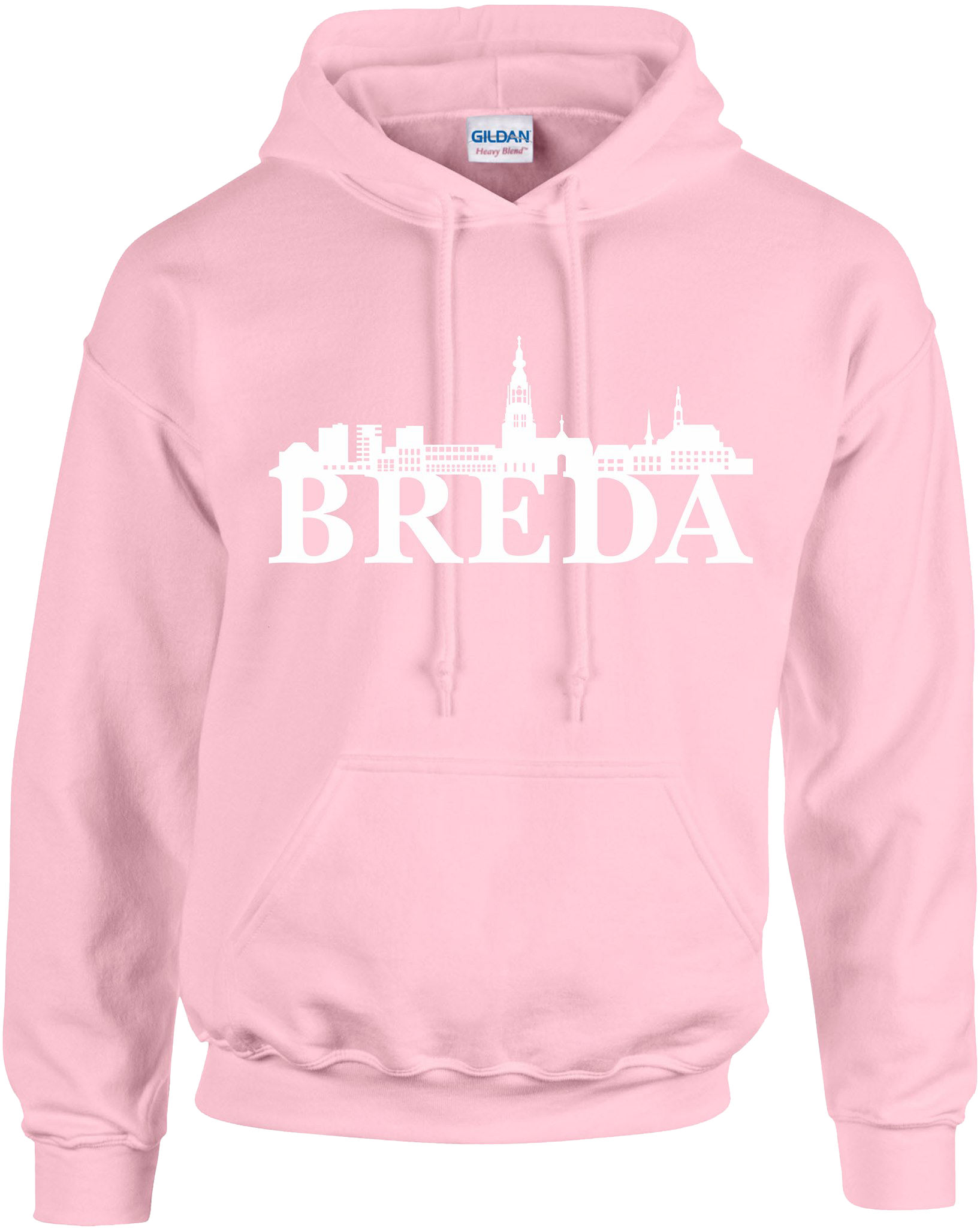 Hoodie roze witte opdruk